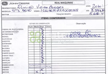 COLHEITADEIRA JOHN DEERE 9670 ANO 2010